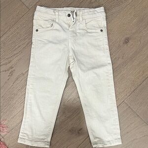 Zara Kids Off-White Stretch Denim Jeans